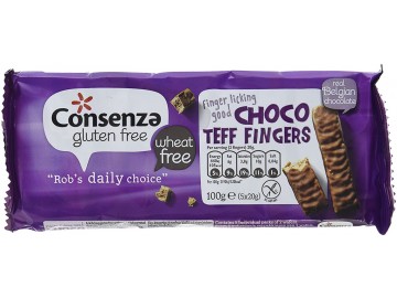Consenza sjokoladefingre med teff