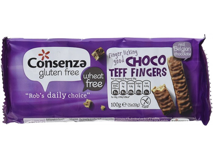 Consenza sjokoladefingre med teff